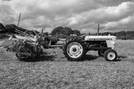 Foto de Drayton.Somerset.Reino Unido.19 de agosto de 2023.Un David Brown Selectamatic 990 restaurado se exhibe en un evento de agricultura de ayer - Imagen libre de derechos