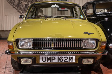 Photo for Sparkford.Somerset.United Kingdom.January 7th 2024.An Austin Allegro SDL from 1973  is on show at the Haynes Motor Museum in Somerset - Royalty Free Image
