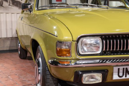 Foto de Sparkford.Somerset.Reino Unido.7 de enero de 2024.Un Austin Allegro SDL de 1973 se exhibe en el Haynes Motor Museum de Somerset - Imagen libre de derechos