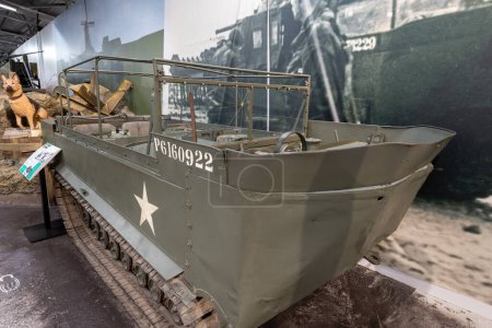 Téléchargez les photos : Bovington.Dorset.Royaume-Uni.8 août 2023.Un véhicule amphibie M29C Weasel de la Seconde Guerre mondiale est exposé au Tank Museum - en image libre de droit