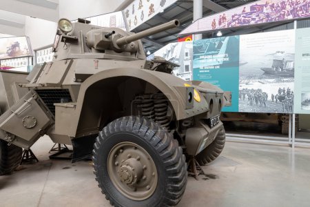 Foto de Bovington.Dorset.Reino Unido.08 de agosto de 2023.Un coche blindado Mark 2 Daimler se exhibe en el Museo de Tanques - Imagen libre de derechos