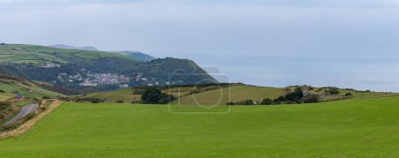 Blick vom Countisbury Hill von Lynton und Lynmouth in Devon