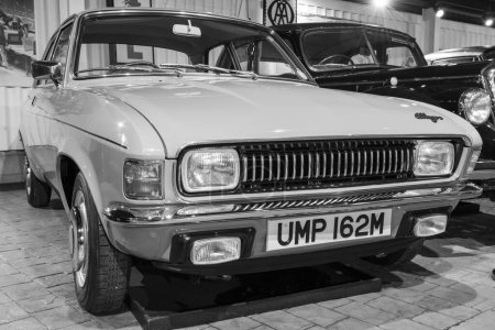 Foto de Sparkford.Somerset.Reino Unido.7 de enero de 2024.Un Austin Allegro SDL de 1973 se exhibe en el Haynes Motor Museum de Somerset - Imagen libre de derechos