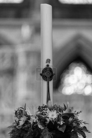 Close up of a Paschal candle in a church