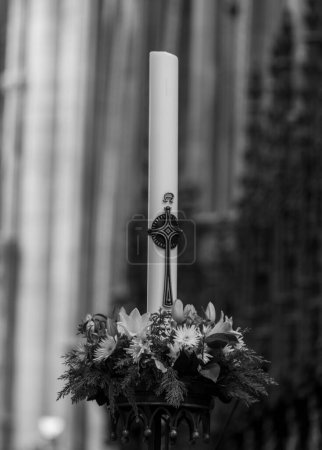 Close up of a Paschal candle in a church
