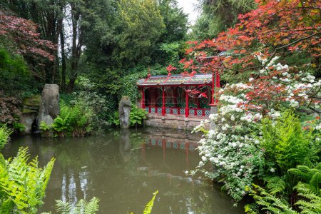 Photo for Biddulph.Staffordshire.United Kingdom.June 1st 2023.Photo of the Chinese temple in the Chinese Garden at Biddulph Grange - Royalty Free Image