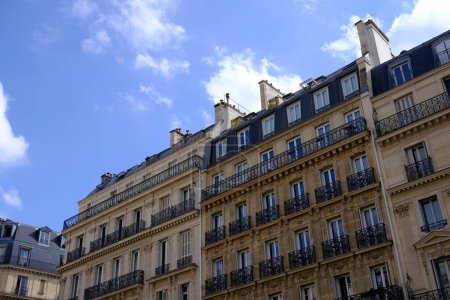 Photo for Vintage House in Paris with Blue Sky. - Royalty Free Image