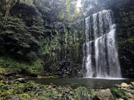 Photo for Sakuradaki Waterfall, It is a Famous Landmark of Amagase, Oita Fukuoka Japan. - Royalty Free Image