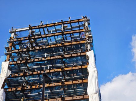 Photo for Building under Construction with Blue Sky Background. - Royalty Free Image