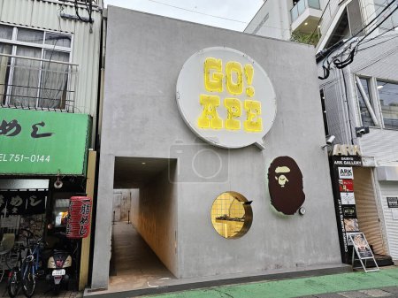 Photo for FUKUOKA, JAPAN - NOVEMBER 13, 2023: GO! APE sign. Go Ape store is a famous fashion store at Tenjin, Japan. - Royalty Free Image