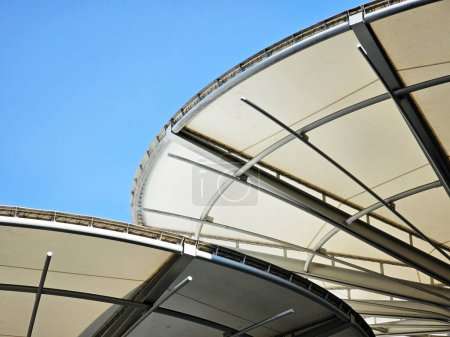 Photo for Exterior view of rounded roof with blue sky. - Royalty Free Image