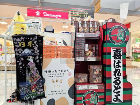 Photo for Fukuoka, Japan - November 19, 2023: Ichiran ramen display. Ichiran Ramen is a famous a Japanese ramen food-service business in Fukuoka, was founded in 1960. - Royalty Free Image