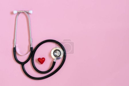 National doctors day. Congratulation for nurses, doctors medics, cardiologist, heart doctor, space for text. Medical equipment.