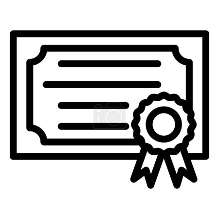 Illustration for Certificate Vector Icon Design Illustration - Royalty Free Image