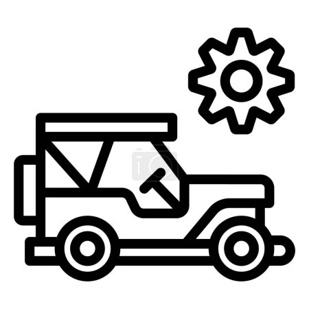 Illustration for Jeep Service Vector Icon Design Illustration - Royalty Free Image