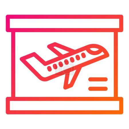 Illustration for Departures Vector Icon Design Illustration - Royalty Free Image