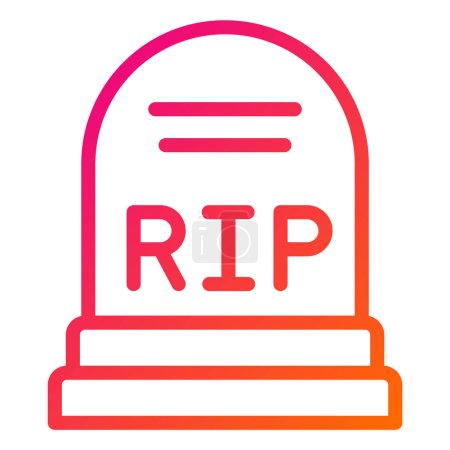 Illustration for Cementery Vector Icon Design Illustration - Royalty Free Image