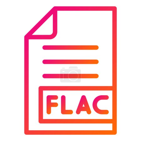Téléchargez les illustrations : Illustration de conception d'icône vectorielle FLAC - en licence libre de droit