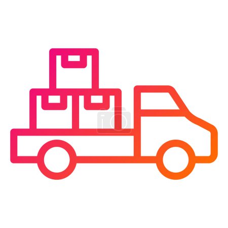 Téléchargez les illustrations : Conception vectorielle d'icône de camion de livraison Illustration - en licence libre de droit