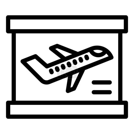 Illustration for Departures Vector Icon Design Illustration - Royalty Free Image