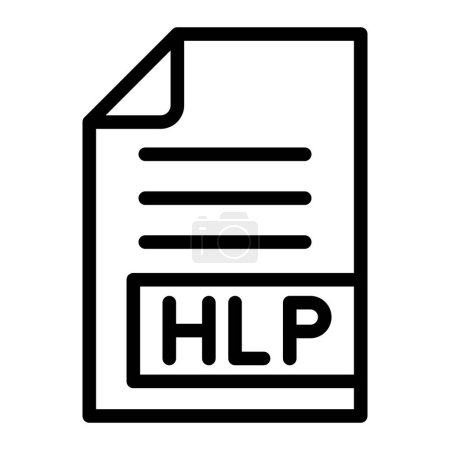 Ilustración de Ilustración de diseño de iconos vectoriales HLP - Imagen libre de derechos