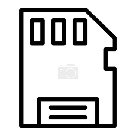 Illustration for Micro Sd Vector Icon Design Illustration - Royalty Free Image