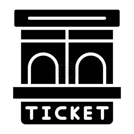 Ticketfenster Vector Icon Design Illustration