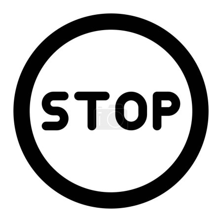 Illustration for Stop Vector Icon Design Illustration - Royalty Free Image