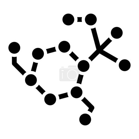 Ilustración de Cadena molecular Vector Icono Diseño Ilustración - Imagen libre de derechos
