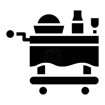 Food trolley Vector Icon Design Illustration
