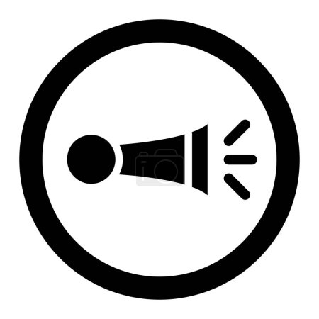 Illustration de conception d'icône de vecteur de corne