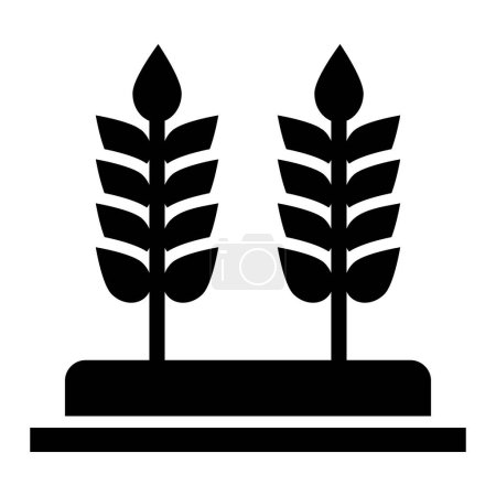 Téléchargez les illustrations : Illustration de conception d'icône vectorielle de blé - en licence libre de droit