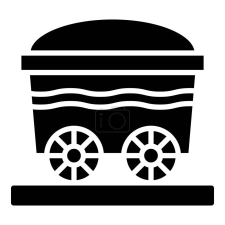 Wheelbarrow Vector Icono Ilustración de diseño