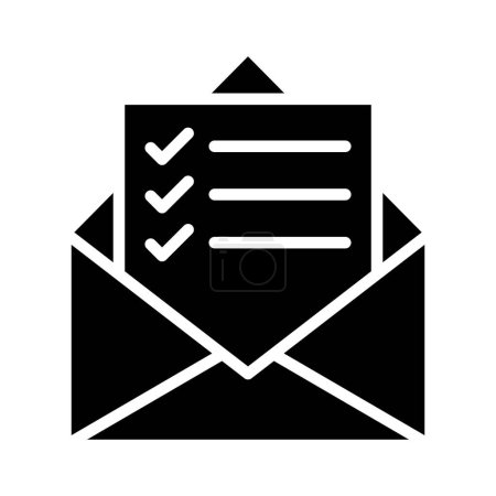 Lista de correo Vector Icono Diseño Ilustración