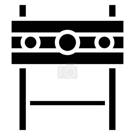 Illustration de conception d'icône vectorielle de pilier