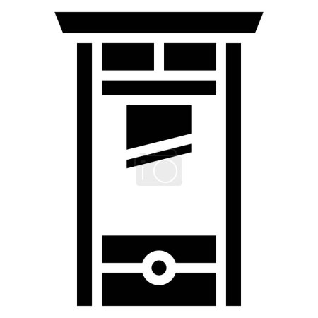 Illustration de conception d'icône vectorielle de guillotine