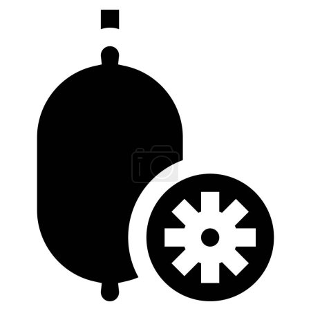Illustration de conception d'icône vectorielle Kiwi