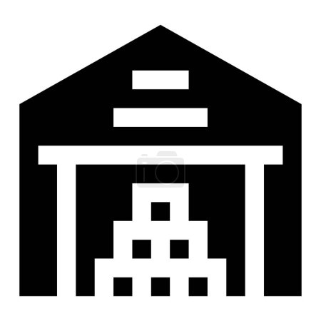 Stock Warehouse Vector Icon Design Illustration