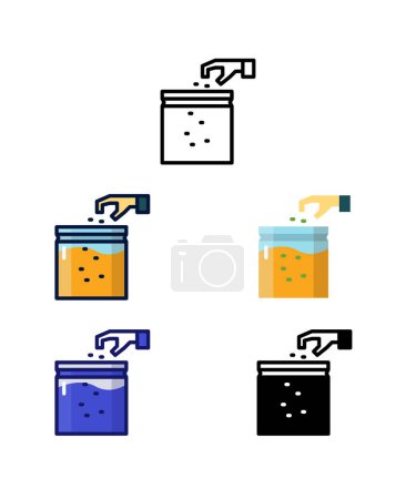 Ilustración de Proceso de salto en seco. Inicio cervecero Iconos de equipos y materias primas. vector - Imagen libre de derechos