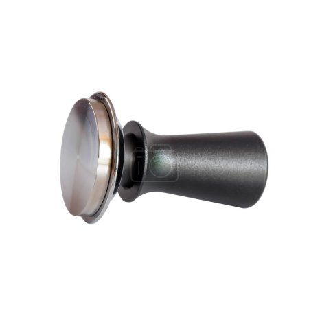 Coffee tamper tool on white background.