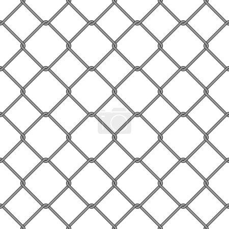 wire fence seamless pattern background vector illustration. metal material woven texture seamless for background, backdrop, industrial style no people.