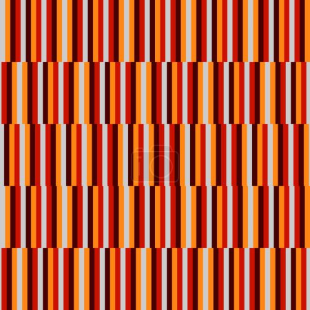 abstrakte orange rot braun graue Farbe Streifen Textil nahtlose Muster für Textil, Hintergrund, Hintergrund, Karte, Poster Sommer. Vektormuster Hintergrund keine Menschen.