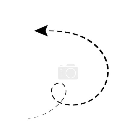 Ilustración de Flecha círculo hacia arriba abajo negro dibujado a mano icono ilustración vector - Imagen libre de derechos