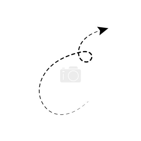 Ilustración de Flecha círculo hacia arriba abajo negro dibujado a mano icono ilustración vector - Imagen libre de derechos