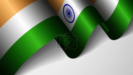 Illustration for EPS10 Vector Patriotic background with flag of India. An element of impact for the use you want to make of it. - Royalty Free Image