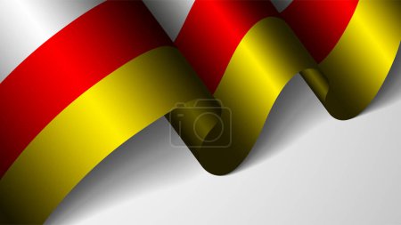 Illustration for EPS10 Vector Patriotic background with flag of SouthOssetia. An element of impact for the use you want to make of it. - Royalty Free Image
