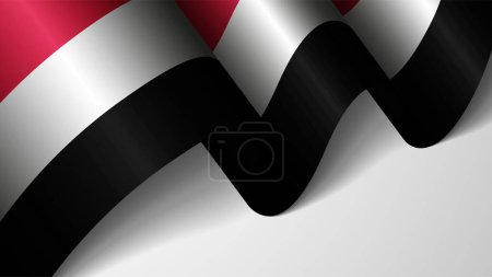 Illustration for EPS10 Vector Patriotic background with flag of Yemen. An element of impact for the use you want to make of it. - Royalty Free Image