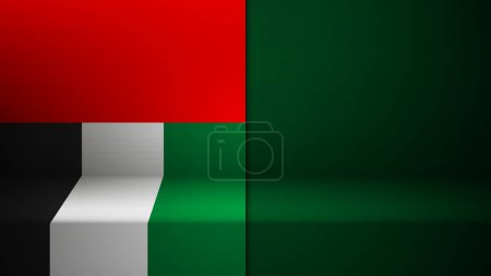 Téléchargez les illustrations : Fond 3d avec drapeau de l'EAU. Un élément d'impact pour l'utilisation que vous voulez en faire. - en licence libre de droit