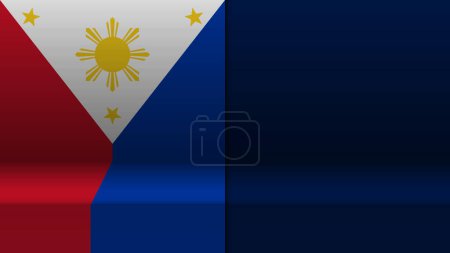 Illustration for 3d background with flag of Philippines. An element of impact for the use you want to make of it. - Royalty Free Image