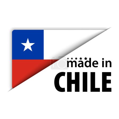 Fabricado en Chile gráfico y etiqueta. Elemento de impacto para el uso que desea hacer de él.